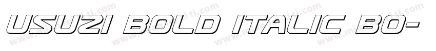 Usuzi Bold Italic Bo字体转换